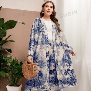 SHEIN Blue Tropical Butterfly Outfit 3X